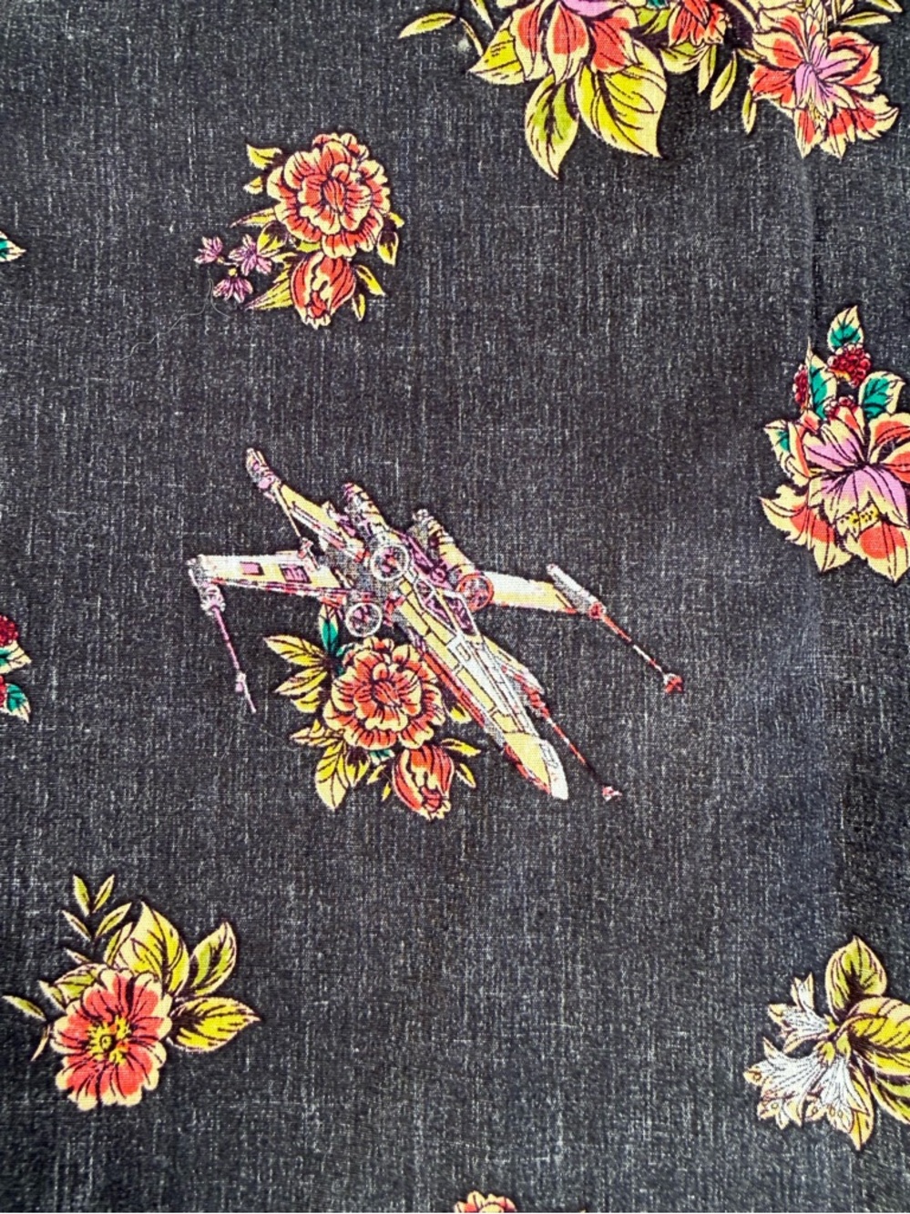 Star Wars Floral Stormtrooper X-Wing TIE Fighter Tropical Hawaiian Shirt Size S - Picture 11 of 14